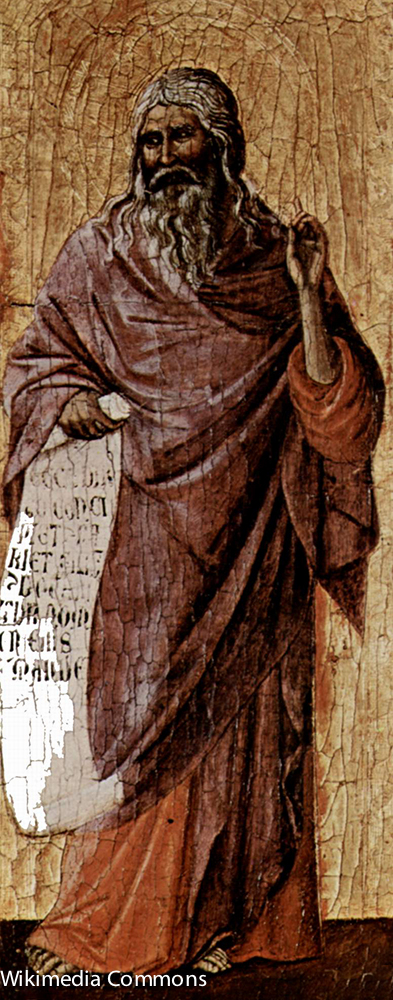 De profeet Jesaja op een fresco van Duccio di Buoninsegna (1260 – 1318)