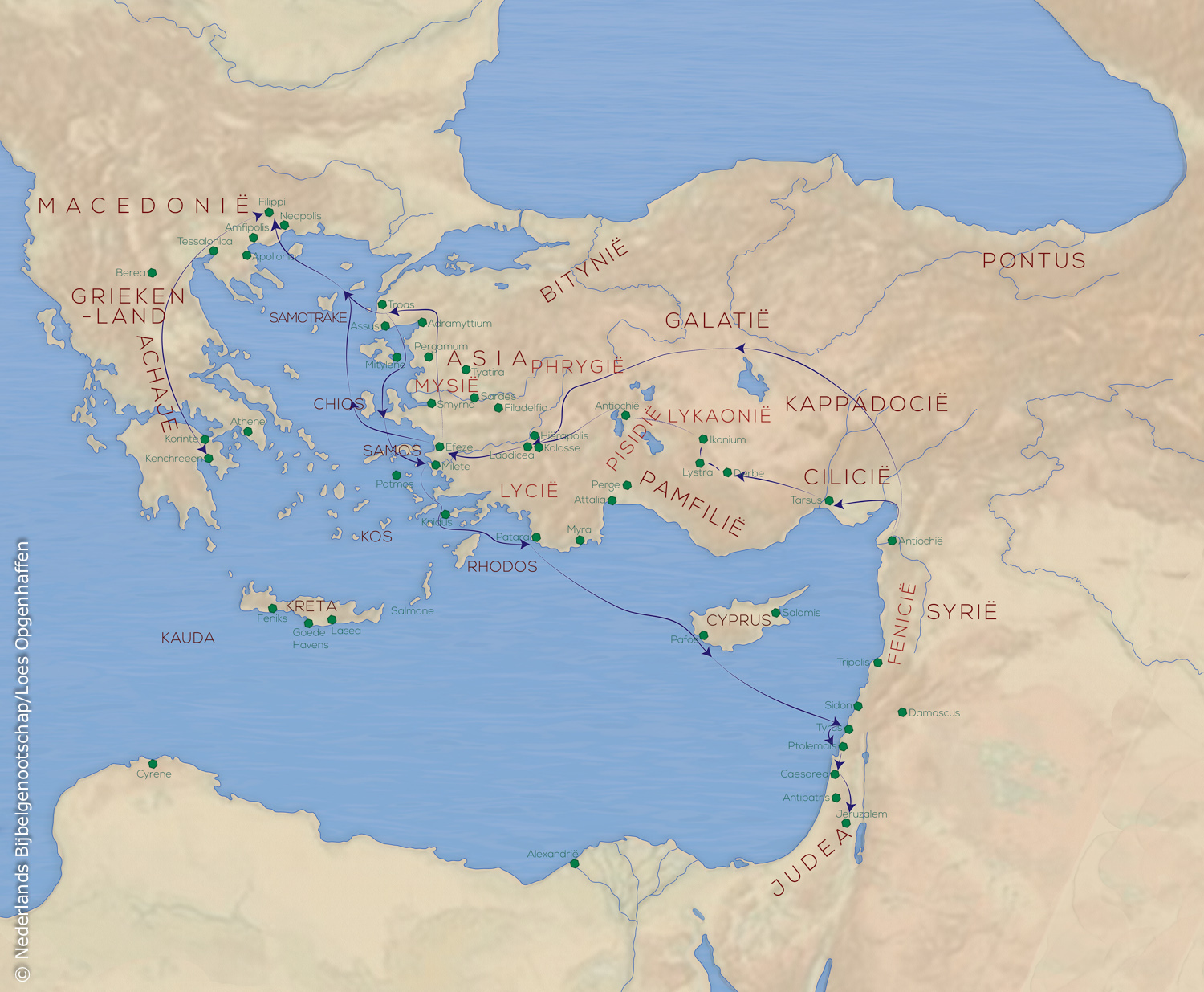 Mediterrane wereldkaart