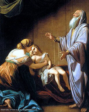 Benjamin West (1738–1820), Elisa wekt de zoon van de Sunemitische vrouw tot leven
