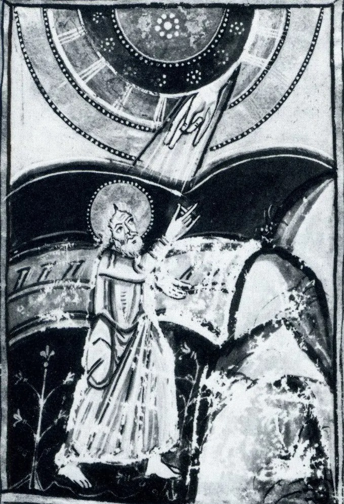 Afb. 4: Byzantijnse miniatuur, anoniem, datering onbekend. Foto uit: Paul Huber, Hiob. Dulder oder Rebell.