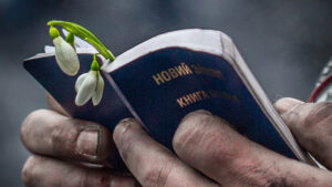 kädet pitelevät Raamattua